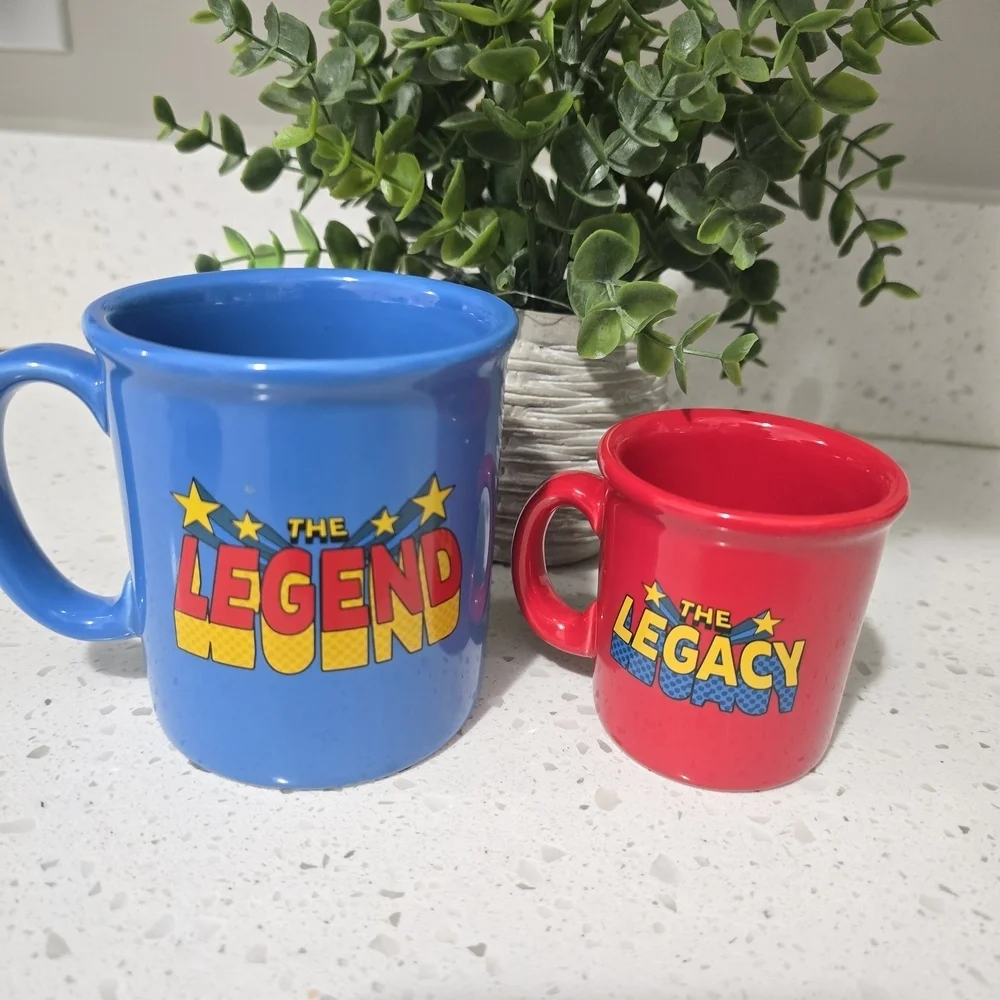 Hallmark The Legend and The Legacy Mug Set - Blue and Red
